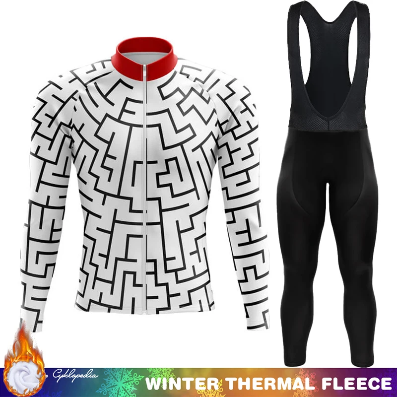 Fleece Cycling Jersey Men Men\'s Shirt Thermal Clothing Winter Sportswear Set Bicycles Cycle Mens Ciclismo Hombre Jackets Bike