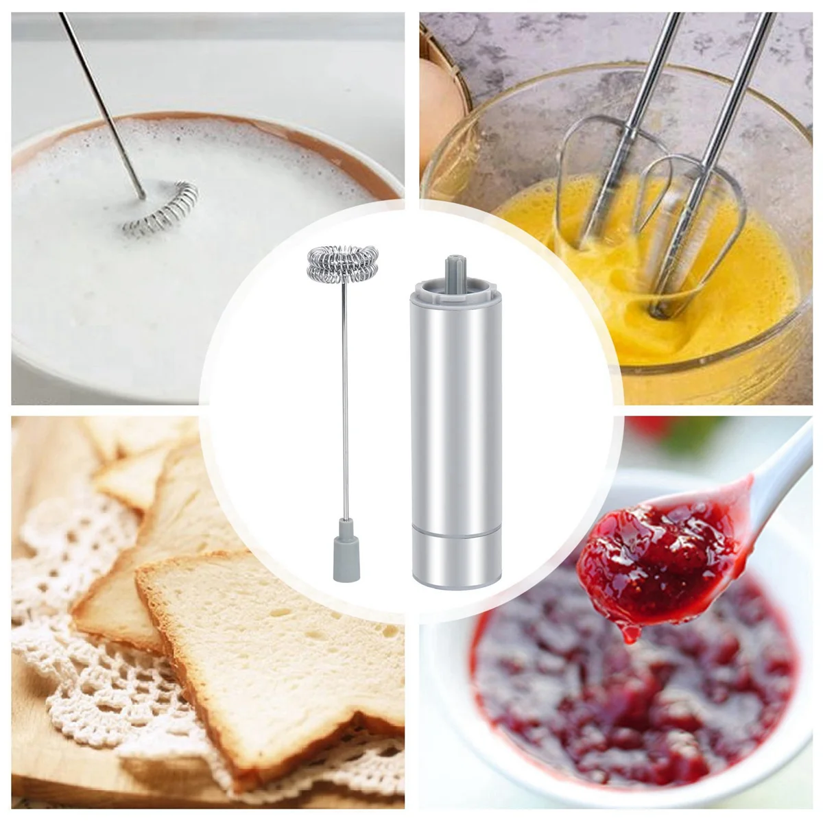 Electric Handheld Milk Frother, Travel Coffee Frother Coffee Frother Mixer para bebida, Espuma de leite, Latte Cappuccino