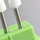 

10 шт., стоматологические пламенные конусы, круглые полировальные боры из белого камня для полировки, наполнения, композитные стоматологические инструменты