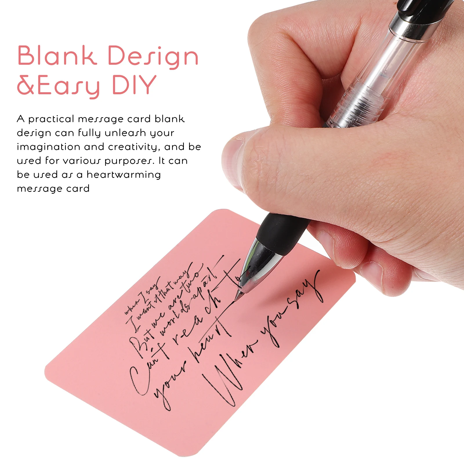 4 Boxes Multicolor Blank Kraft Paper Cards Rounded Corners for Handwriting Cutsomizable Business Message Study Flash Cards Craft