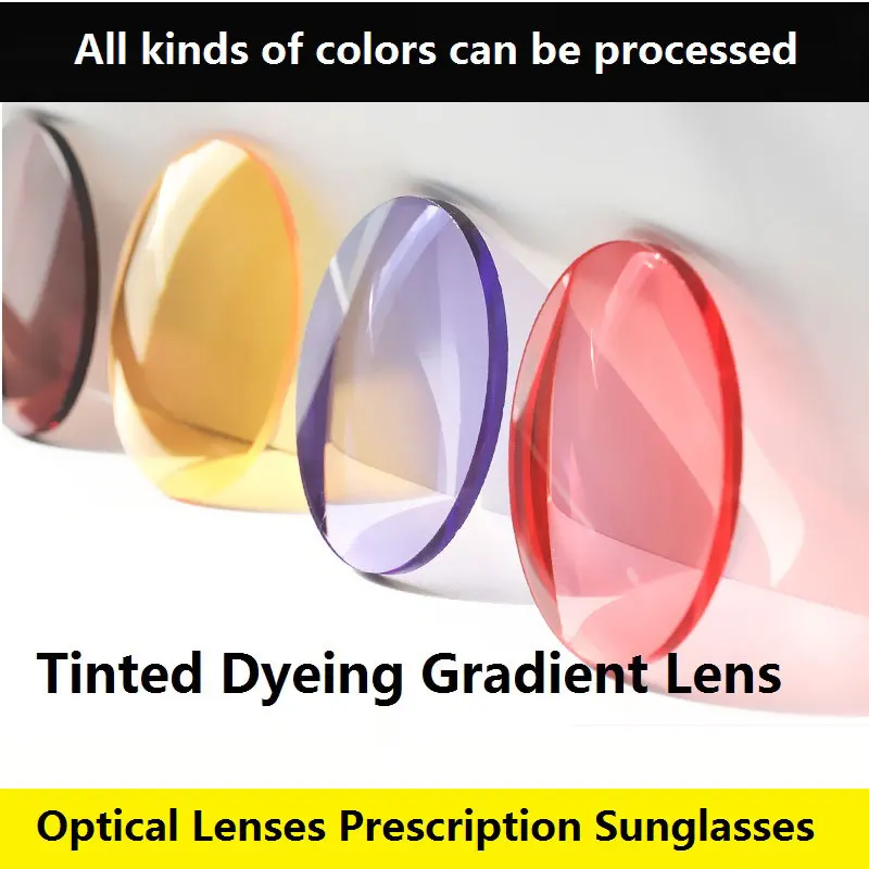 A Pair of Optical Lens Gradient Dyed Myopia Presbyopia Aspheric Prescription Scratch-Resistant 1.56 1.61 1.67 Index Dyeing