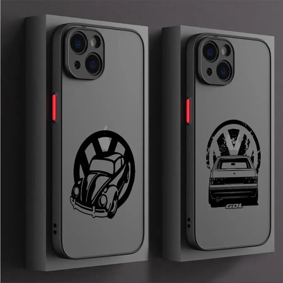 V-VW Cars Logo Phone Case for Apple iPhone 11 16 13 15 12 14 Pro Max 7 XR X XS 13 12 Mini 14 Plus 8 SE Cover