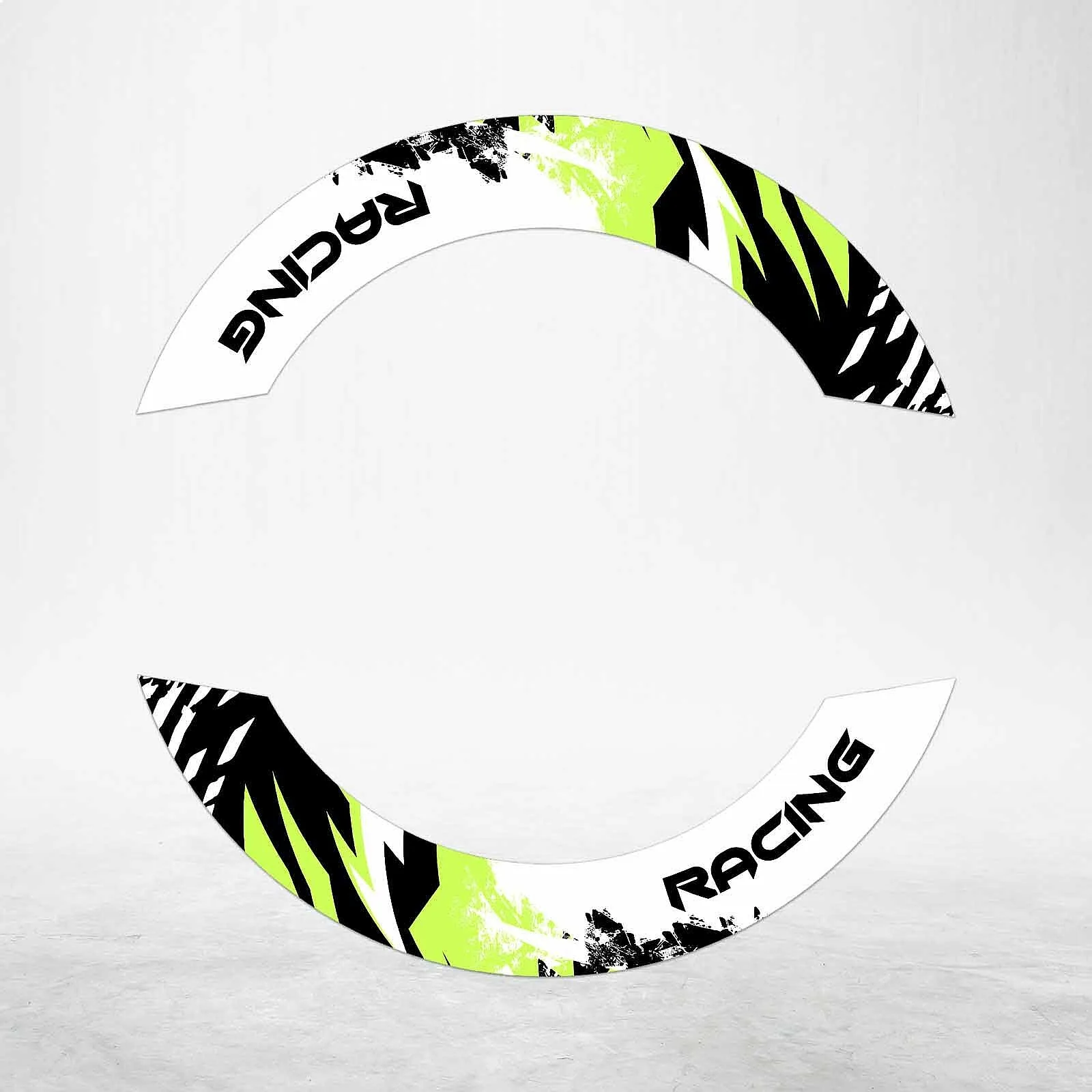 S05W Light Green 2-Piece Rim Decals Wheel Stickers For ER6N 09-17 Motorcycle Accessories