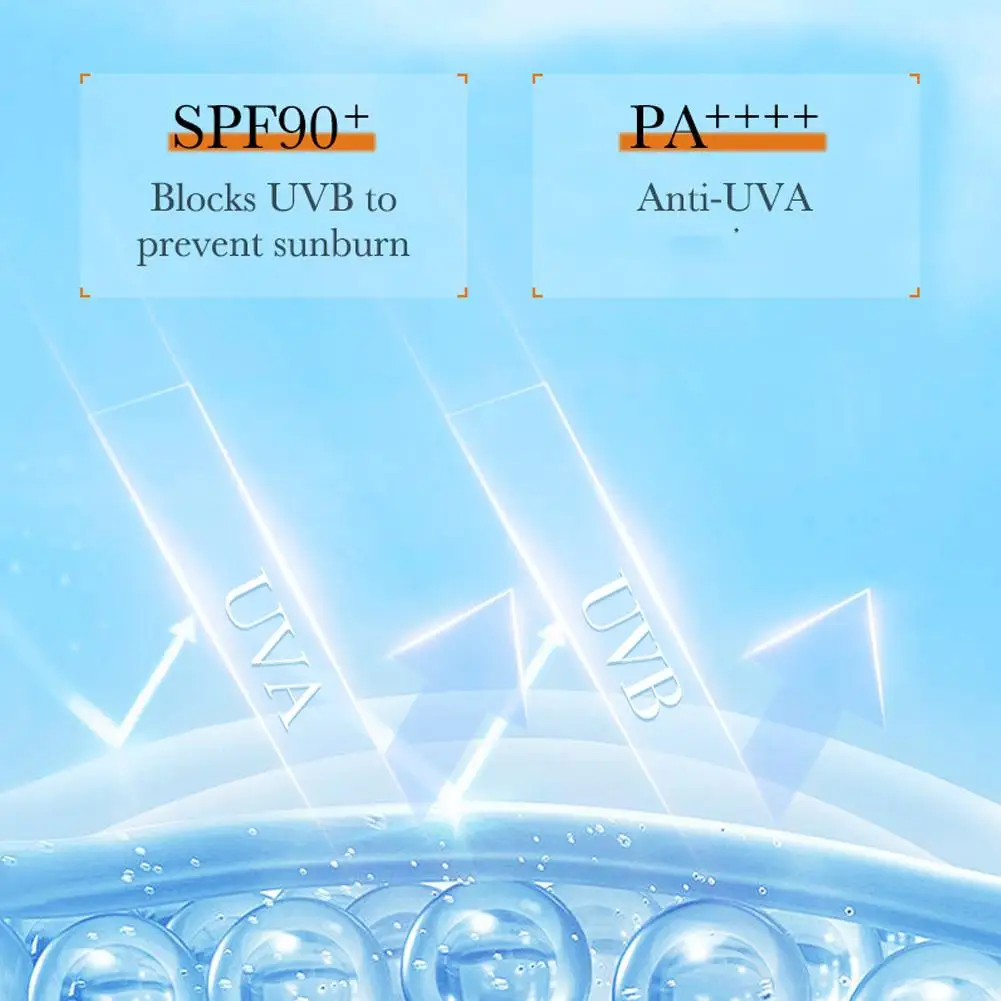 واقي من الشمس SPF90 + UV حماية من الإشعاع Lsolation تبييض ترطيب اشراق الوجه الجسم الأسلحة الفخذين Sunblock العناية بالبشرة