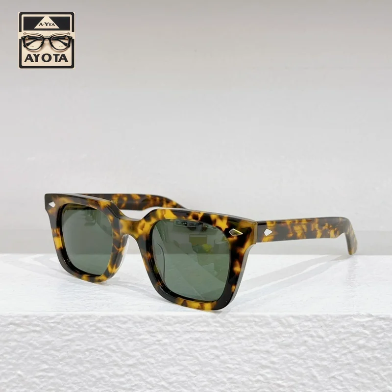 New Handmade Sunglasses Men's Luxury Brand Retro Personality Avant-garde Acetate Square Outdoor Sunscreen Uv400 Women SUNGLASSES