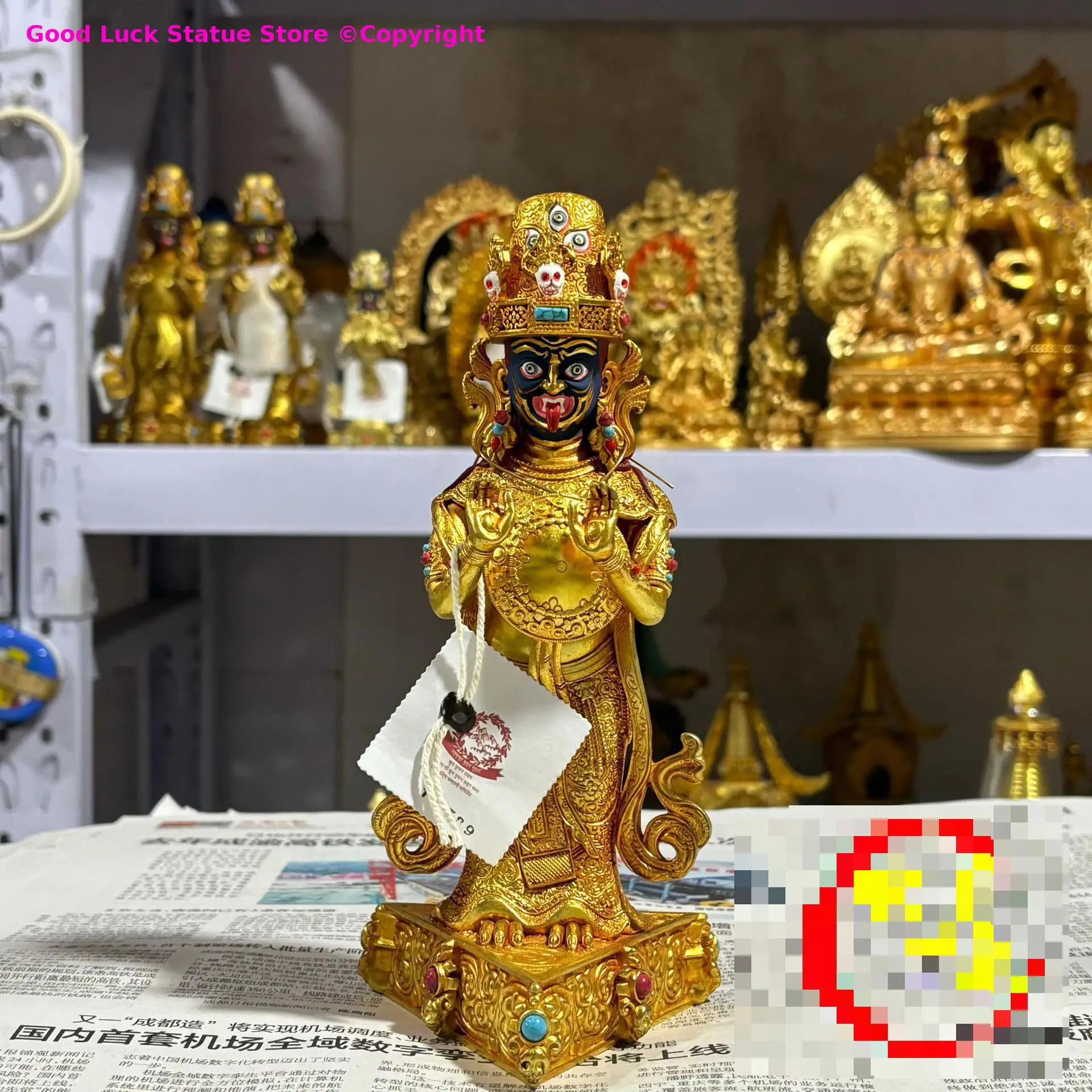 TOP figure of the Buddha Tibet Lhamo The Goddess of Wealth Om Zaji Lhamo Lhamo high quality Buddha statue Buddhist worship