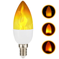 1pc E14 E12 E27 LED Flame Flashing Candle Light Dynamic Flame Effect Light Simulate Fire Holiday Lamp Chandelier Replace Halogen