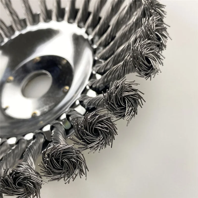 AB46-إزالة الصدأ 10 بوصة عجلة أسلاك الفولاذ العالمي حديقة إزالة الأعشاب الضارة فرشاة جزازة العشب آلة تقطيع الفراشي أداة القاطع رئيس