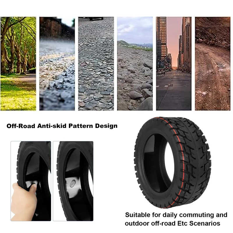 2 قطعة 100/65-6.5 إطارات دون أنابيب ذاتية الشفاء لـ Kukirin G4 Max/VSETT 11+/ZERO 11X/Dualtron Scooter 11 بوصة إطار بديل #6