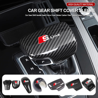 Carbon Fiber Car Shift Lever Cover Sticker Decorative Accessories For Audi Sline A3 A4 A5 A6 A7 A8 Q3 Q5 Q7 A8L S6 S7 S3 Q2L Q5L