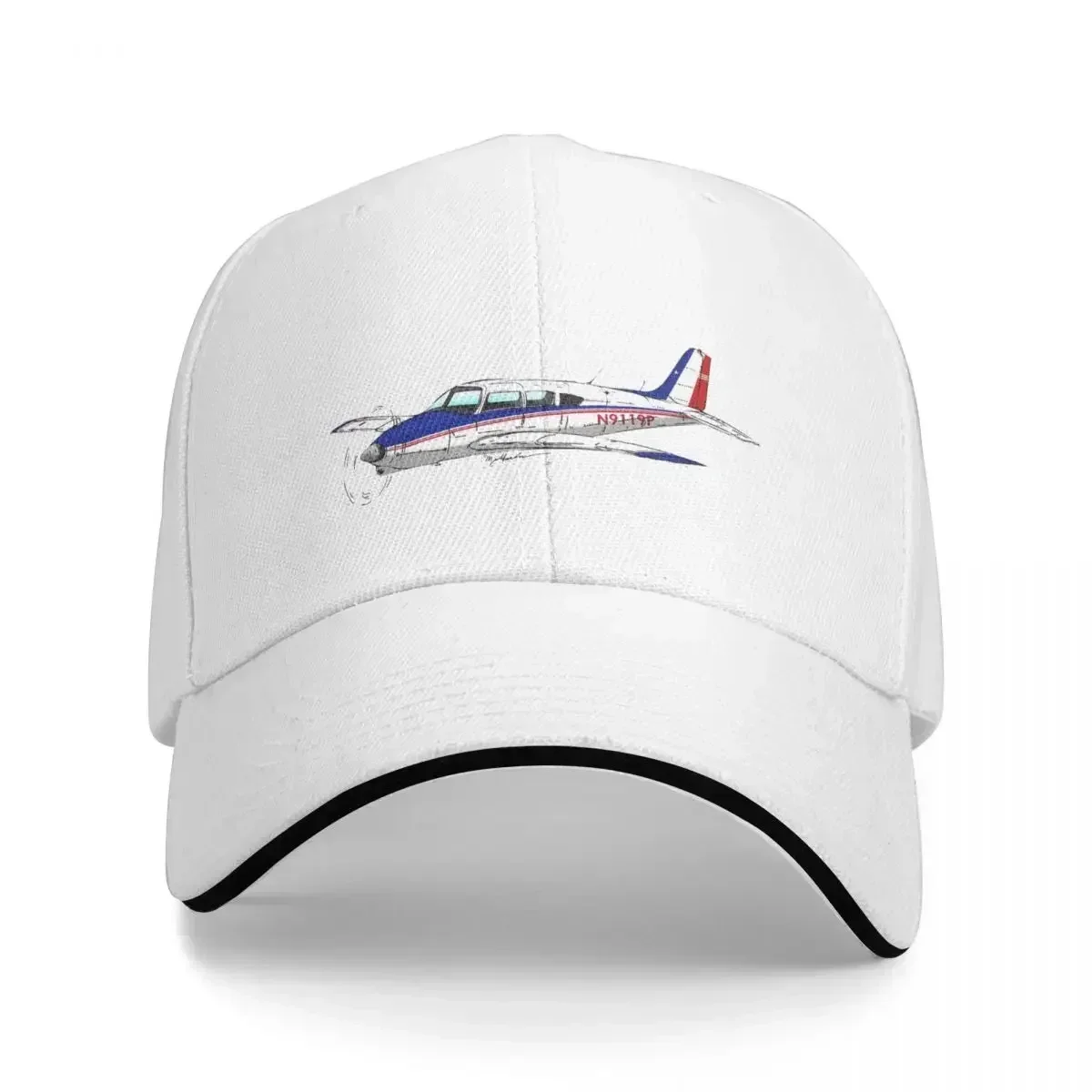 Piper Comanche N9119P Gorras unisex Gorra de béisbol para camionero al aire libre Snapback Sombrero transpirable Sombreros policromáticos personalizables