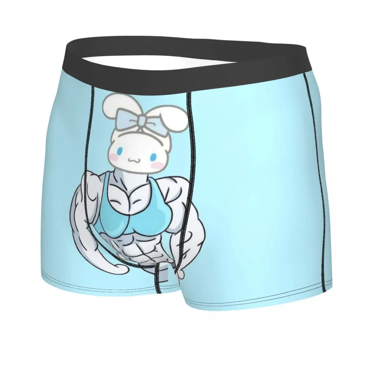 Custom Male Fashion Cinnamoroll Muscle Underwear Boxer Briefs Breathable Shorts Panties Underpants