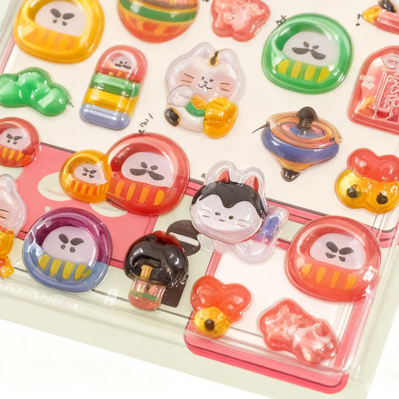 ملصقات ثلاثية الأبعاد على الطراز الياباني لسكرابوكينغ واليوميات، شارات حساب يدوية لطيفة لحافظات الهاتف وأجهزة الكمبيوتر المحمولة والبطاقات والحرف اليدوية