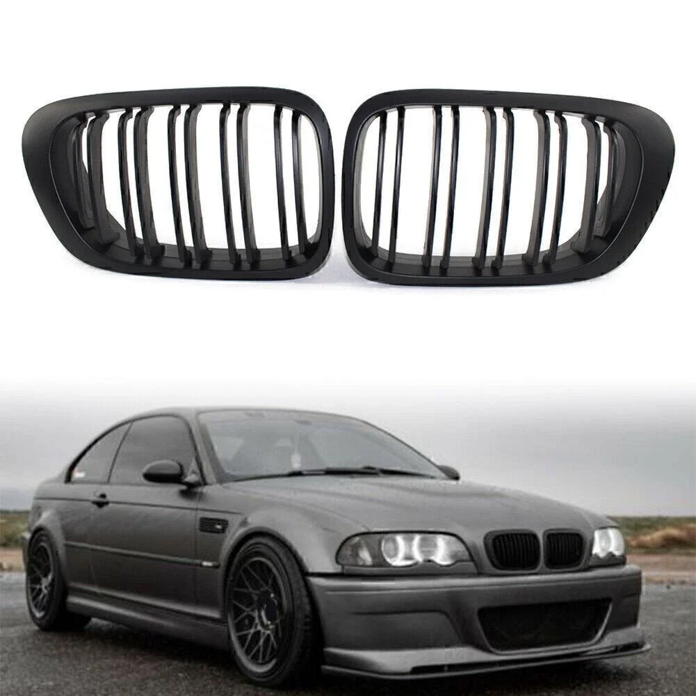 

51138208685 Car Front Bumper Kidney Grill Double Slat Grille For BMW 330ci Coupe Cabriolet Pre-Facelift For E46 2Doors 1999-2002