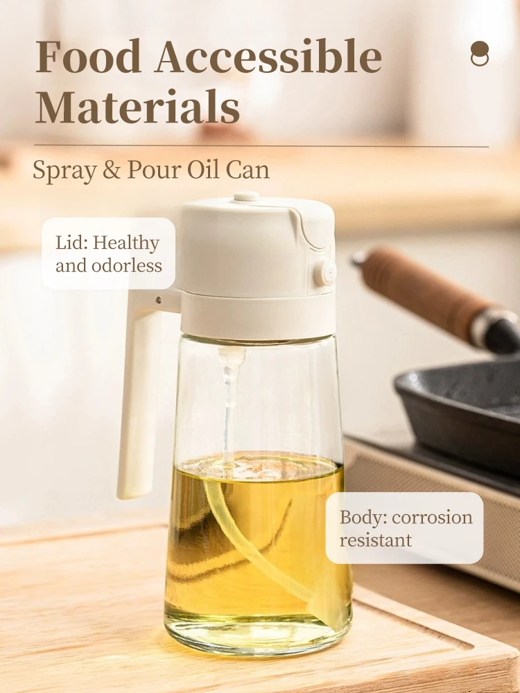 Oil Dispenser Bottle for Kitchen Even Spray No Dirty Hands Good Kitchen Helper Extra Large Bottle Mouth Widely Used in Cooking