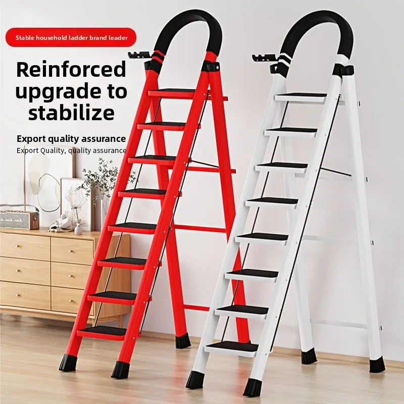 Herringbone ladder Household ladder Folding telescopic multifunctional indoor stairs Thickened climbing ladder Escalator