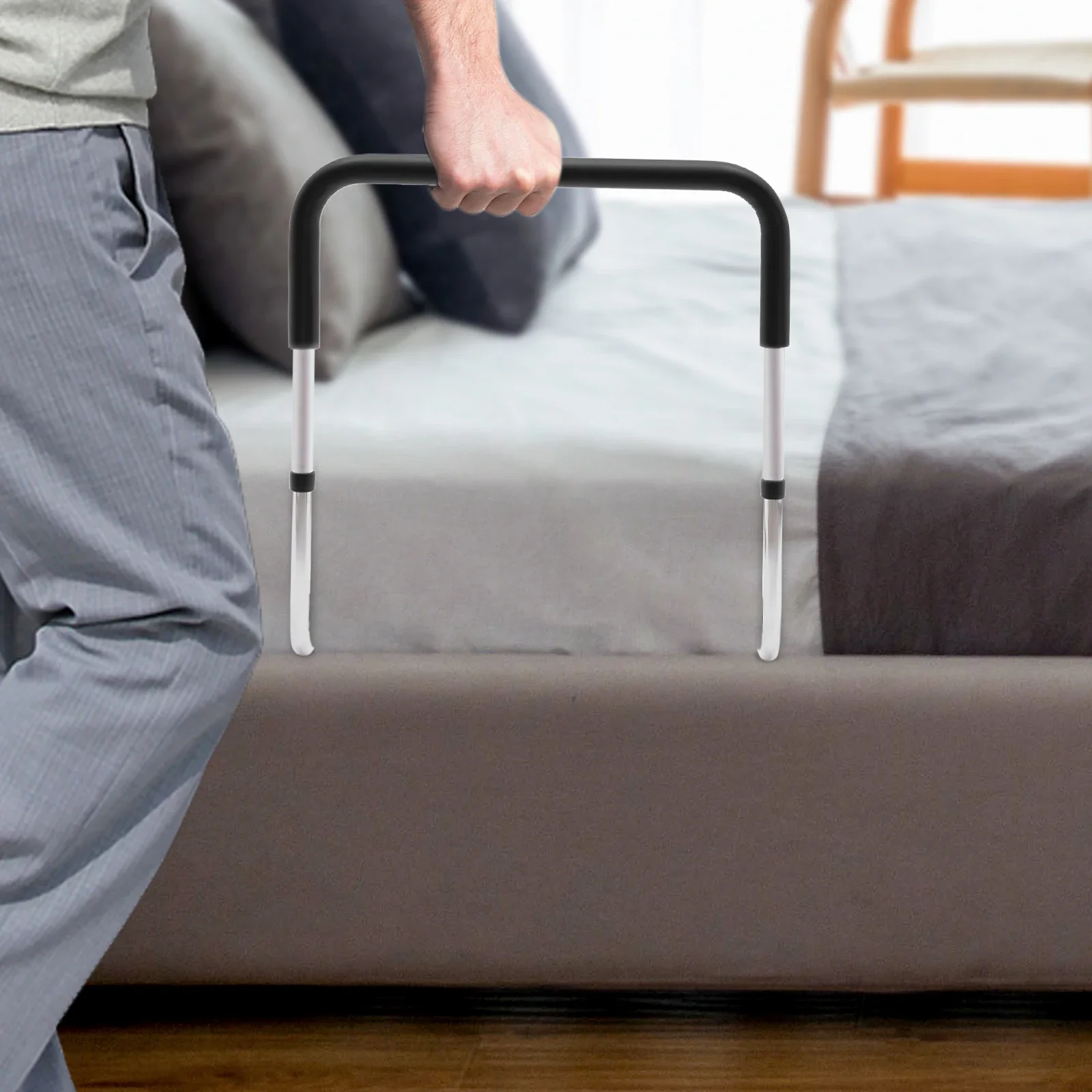 Bettgitter für ältere Erwachsene, Geländerhilfe für Senioren, Sicherheitsbettstockschutz, Haltegriff mit einstellbarer Stabilität, Bettstütze