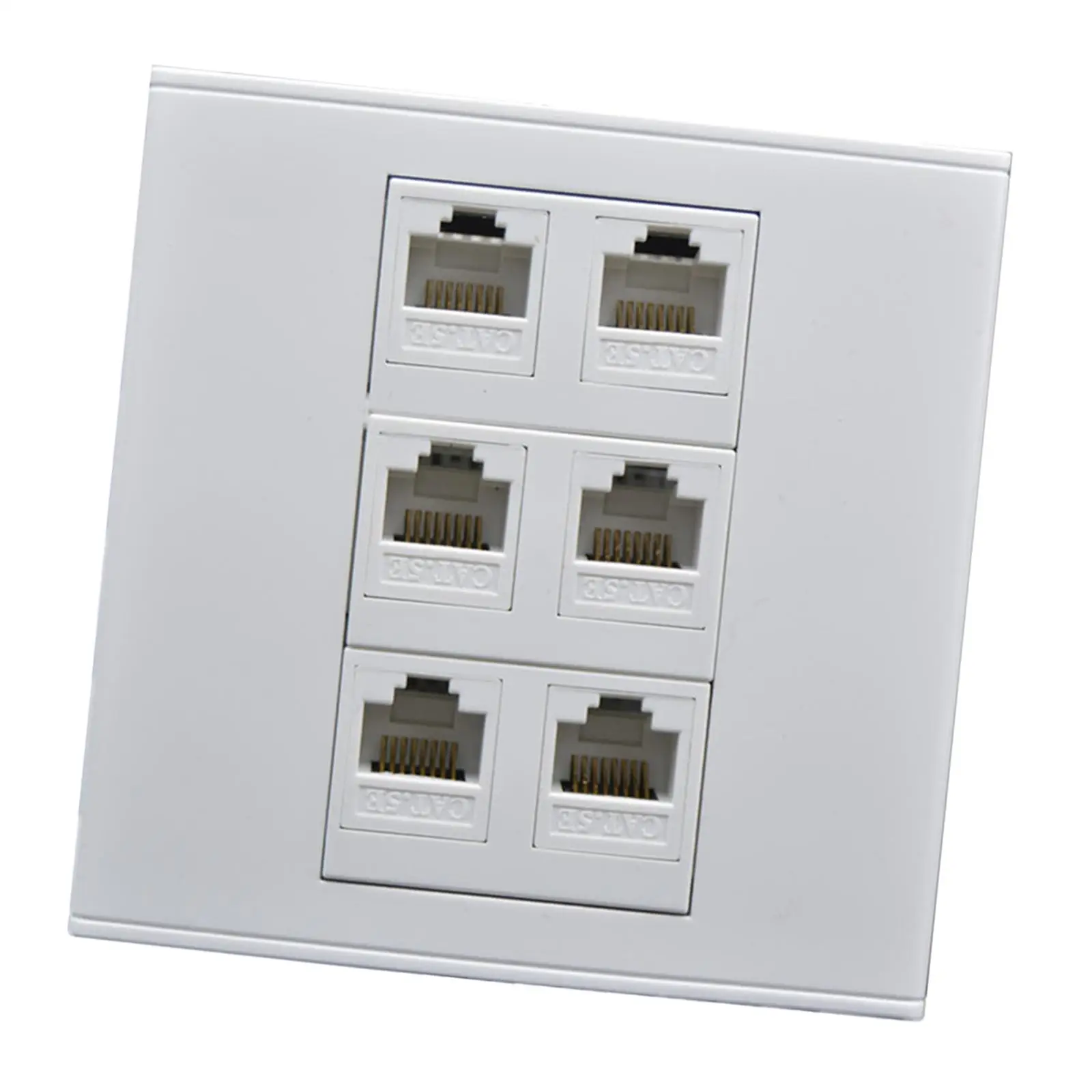 Ethernet Wall Plate Outlet Wall Mounted Professional Easy Installation Jack Panel for Cable Installation Internet Connection