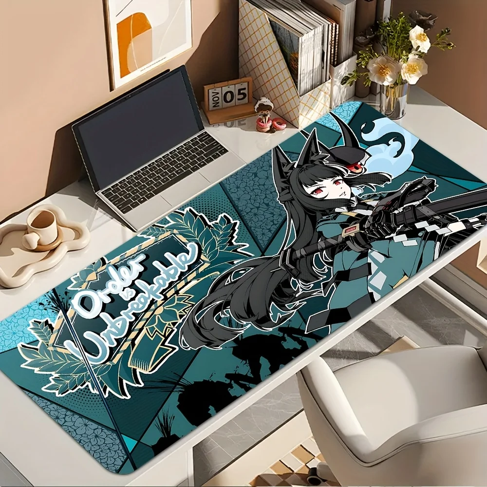

Большой коврик для мыши Zenless Zone Zero Hoshimi Miyabi, настольный коврик, нескользящие аксессуары для стола с прошитыми краями, игровые коврики ZZZ 마우스장패드