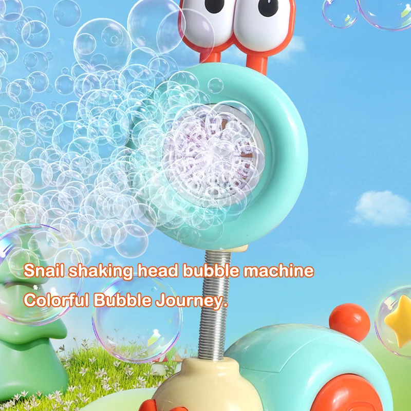 Snail Bubble Machine Automatic Bubble Maker Toy With Light Music Novelty Toys & Amusements For Outdoor Weeding Toys for Kids