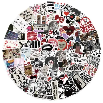 10/50/100/150 張裝 千禧年女孩美學復古塗鴉貼紙 手機 吉他 筆記型電腦 行李箱 防水貼紙 兒童玩具 6 最佳銷售 iPad貼紙 - №5
