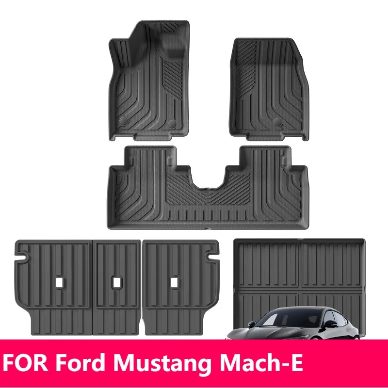 

For Ford Mustang Mach-E 3D Waterproof TPE Floor Mats & Trunk Liner Auto Accessories Kit Left Hand Drive