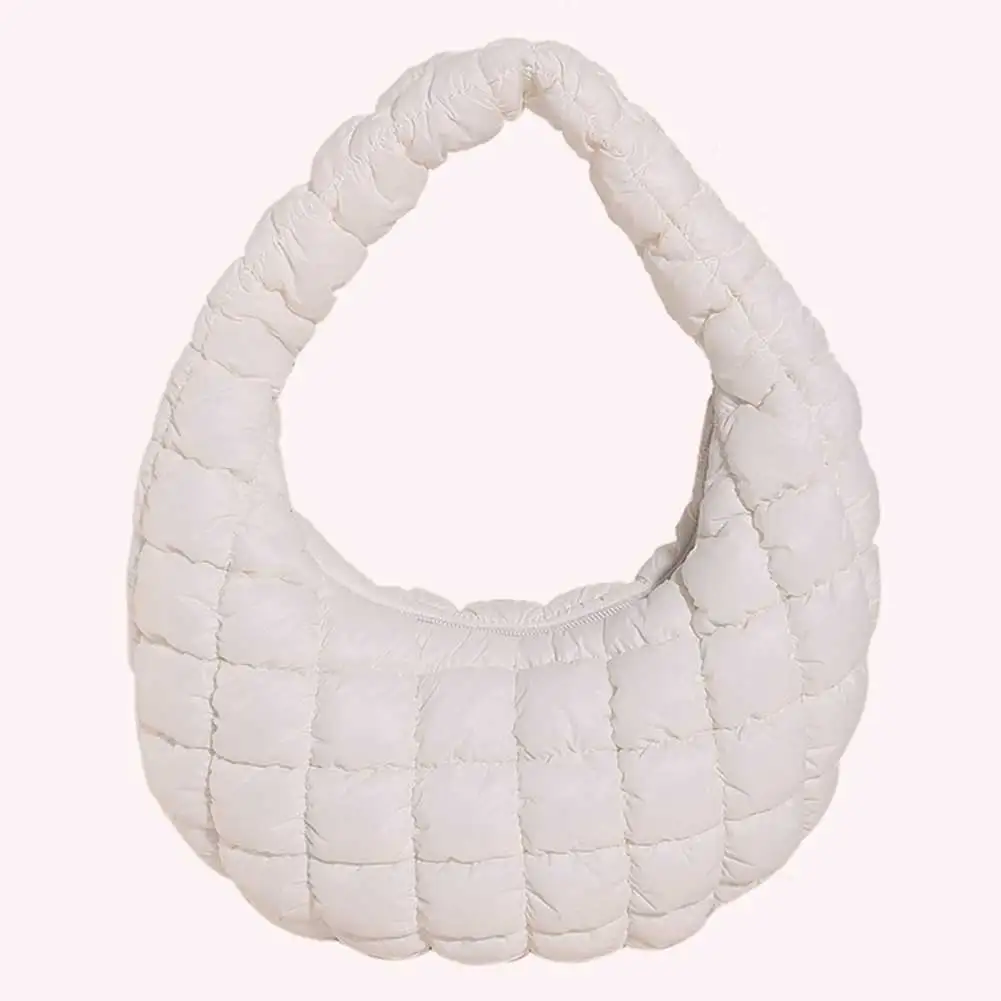 

Women Padded Hobo Bag Versatile Soft Satchel Bag Lightweight Cloud Pleatd Bag Quilted Tote Handbag Fall Winter Purse