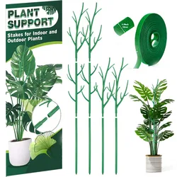 30/60/90cm Twig Plant Support 3pcs Bracket Tree Branch Plants Stakes Detachable Trellis for Garden Potted Flower Moss Pole