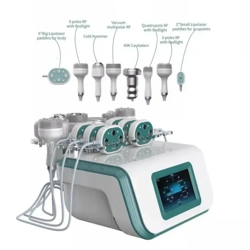 

Cavitation Machine 40K Laser Lipo R-F 8 In 1 Skin Tightening Big Power Face Lifting Soothe Eye Fatigue Promote Metabolism User M