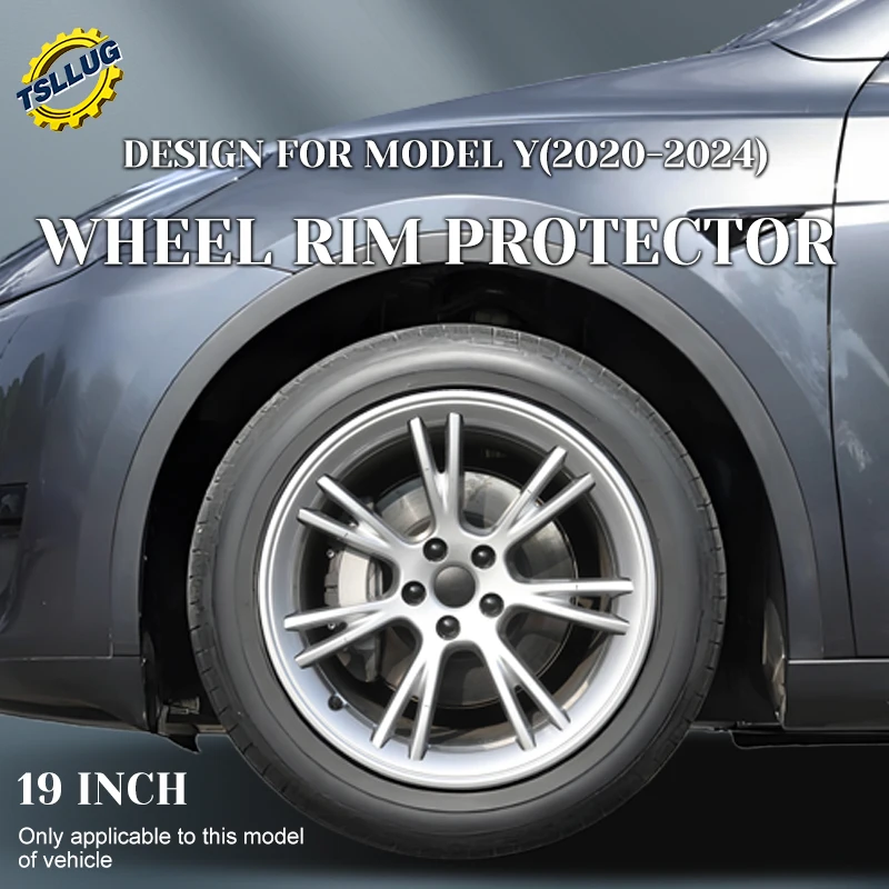 

4PCS Design for Tesla Model Y 19 Inch Wheel Cover 2020-2024 17th Ring Protection Wheel Cover ABS Rim Protector Accessories