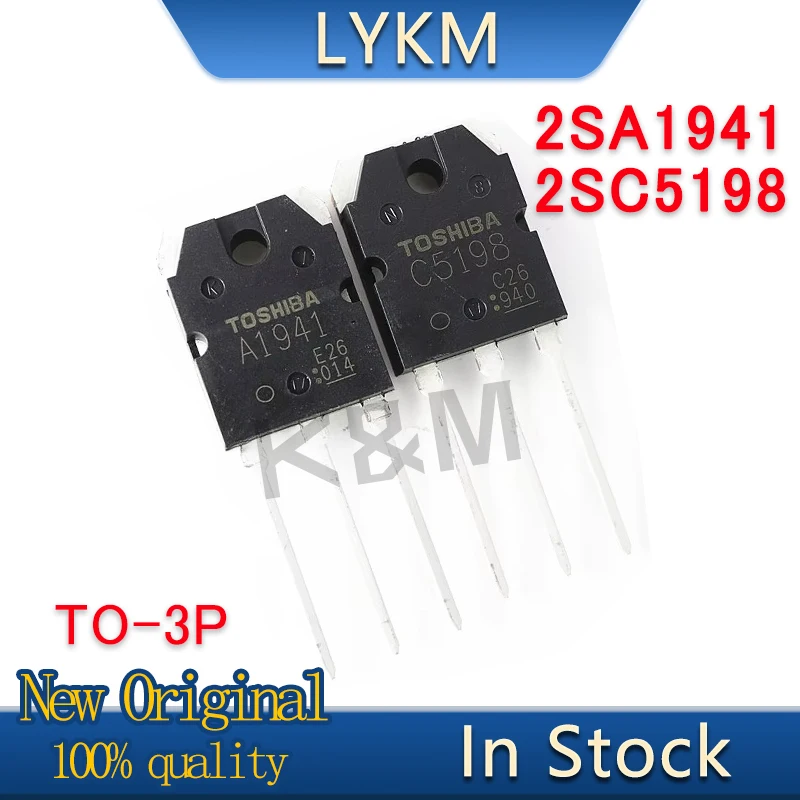 10/Uds nuevo Original 2SA1941 A1941 2SC5198 C5198 (5 uds A1941 + 5 uds C5198) TO-3P tubo amplificador de audio para fiebre en Stock