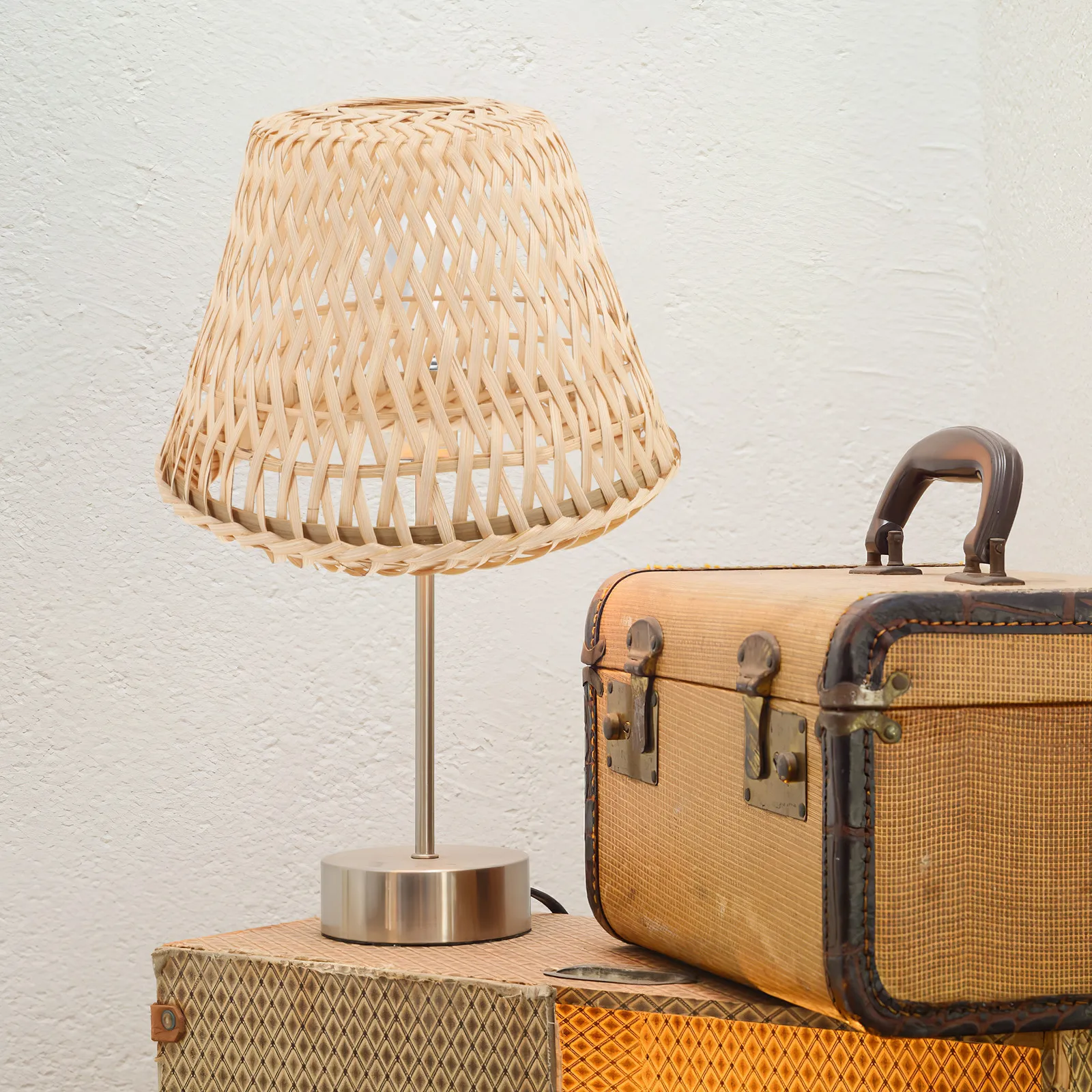 

Bamboo Lantern Rattan Lampshade Small Desk Lamp Cover Ceiling Light Accessories Retro Style Home Decor Chandelier