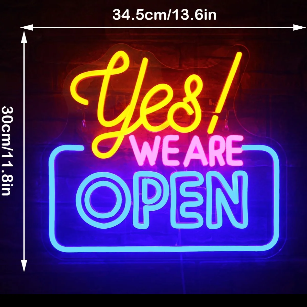 Open Neon Signs Bright LED Light High Visibility Advertisement Board Display Sign Walls Window Door Bar Shop Coffee Salon Store