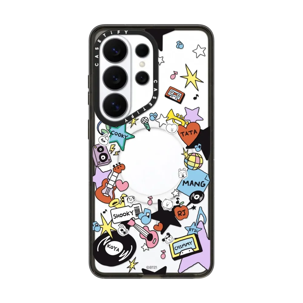 CASETiFY × BT21 WORLD VOYAGE Music Camp Series Magnetic Drop-proof Case for Samsung Galaxy S23 S24 S25 S26+ Ultra Plus view 3