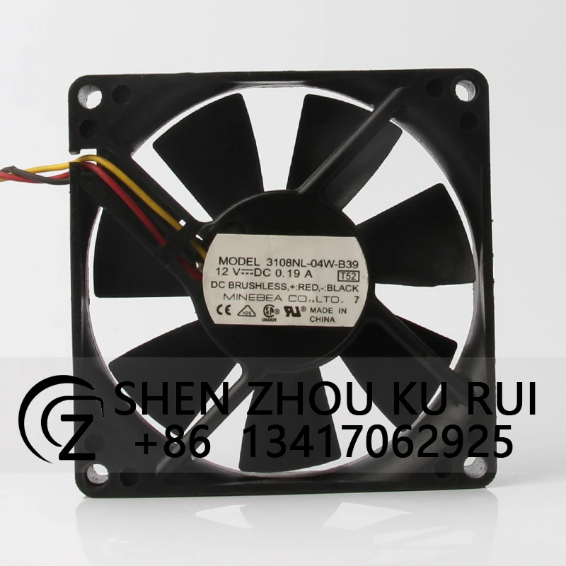 

3108NL-04W-B39 Case CoolingFan for NMB DC12V 0.19A EC AC 80X80X20MM 8CM 8020 3-wire double ball bearing chassis heat dissipation