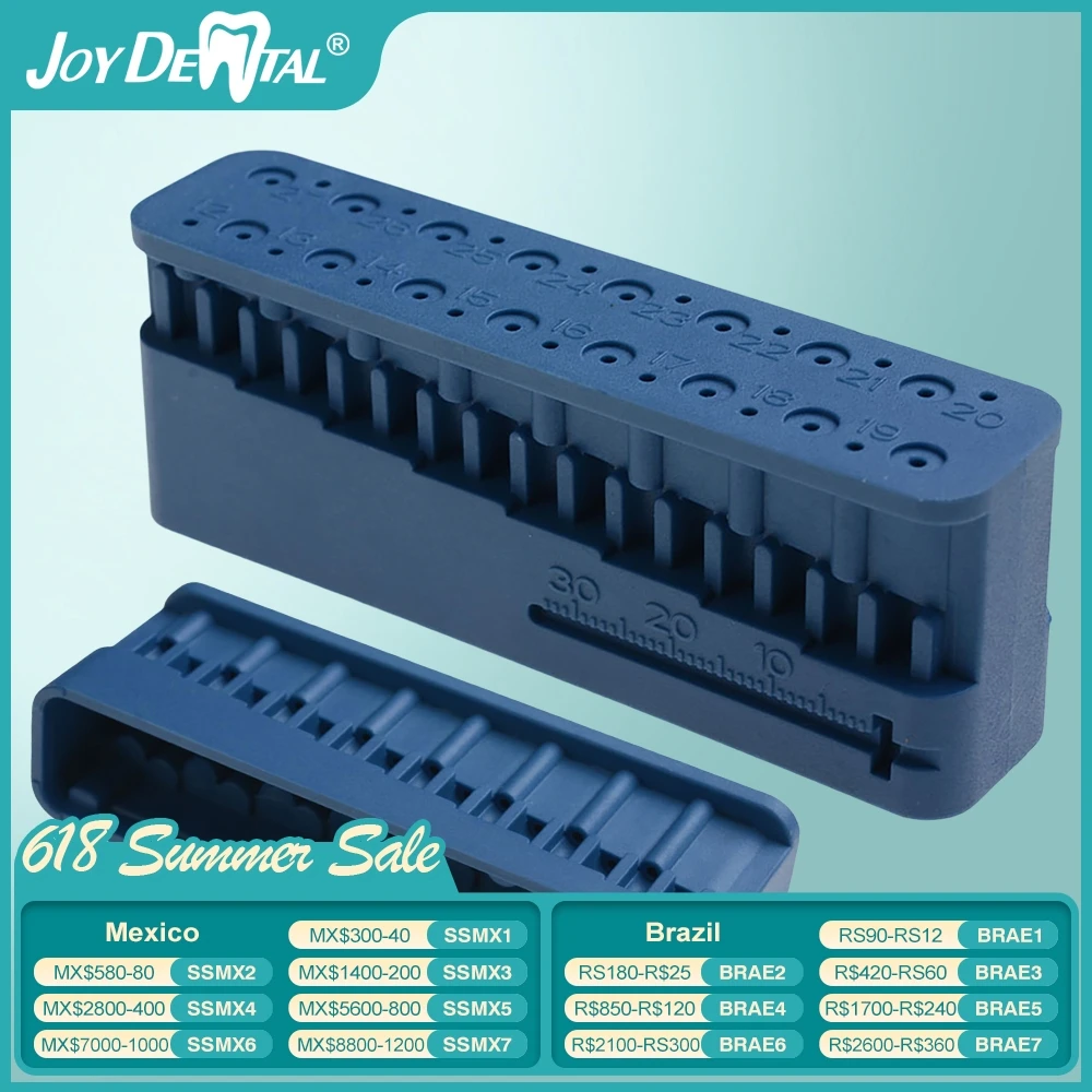 

JOY DENTAL Dental Endodontic Ruler Endo Block Files Drill Measuring Instrument Tools Dispenser Stand Holder Accessory