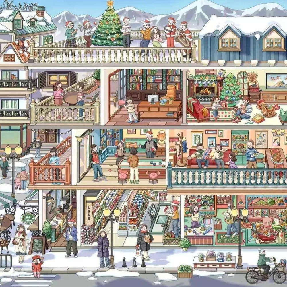 PET 3D Miniatur-Aufkleber, gestanzte Aufkleber für die Straßenszene, Scrapbook-Aufkleber „The Way Home Cyber“. ​ ​ Zukunftsorientierte Stapelaufkleber für Kreatives Basteln