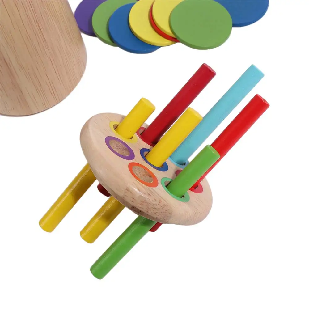 

Montessori Color Sorting Early Educational Wooden Shape Matching Hands-on Skills Exercising Cognitive Training Puzzle Game