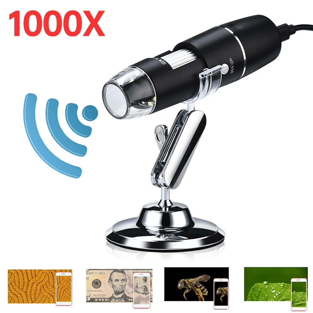  1000X 60X Wifi Digital Microscope Camera  USB Microscope For Soldering Electronics  LED Magnifier Mobile Phone Repairing Tool