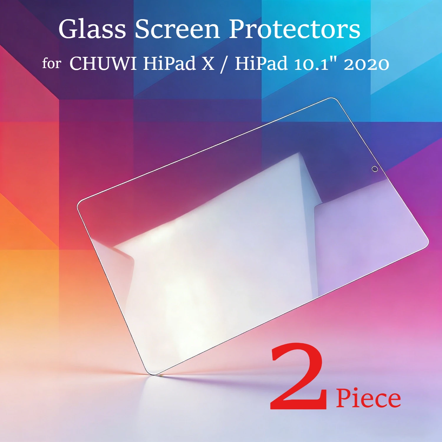

2Piece Tempered Glass Films for 2020 Chuwi HiPad X Screen Protector 10.1-inch HD Clear Scratch Proof 0.33mm Screen Protectors