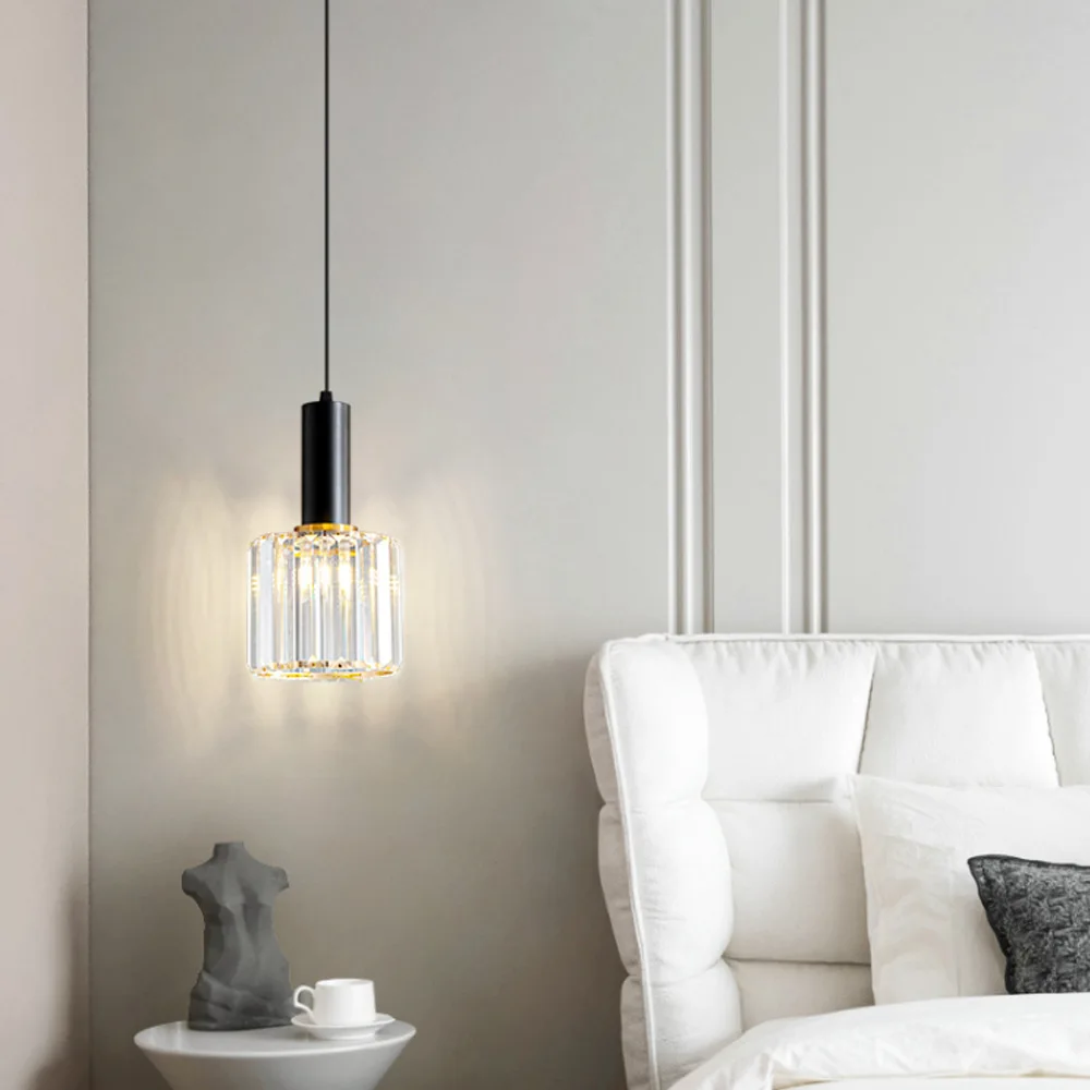 Modern Decorative Pendant Lamp, Minimalist Fish Wire Crystal Light for Hotel Project, Customizable Bedroom Living Room Lighting