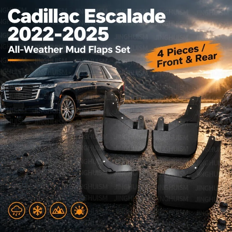 Mudguards FOR Cadillac Escalade 2021-2025 Fenders Car Mud Flaps Accessories Splash Guards Exterior Modification Anti Mud Sand