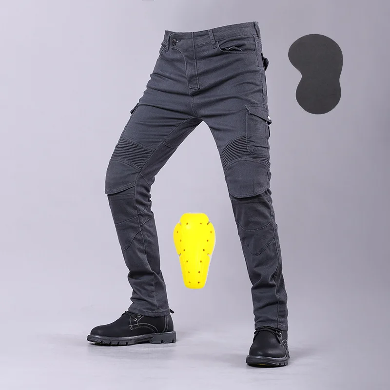 

New Motorcycle Riding Pants Men'S And Women'S Jeans Elastic Waterproof Windproof Overalls Polyester Can Be Worn All Seasons