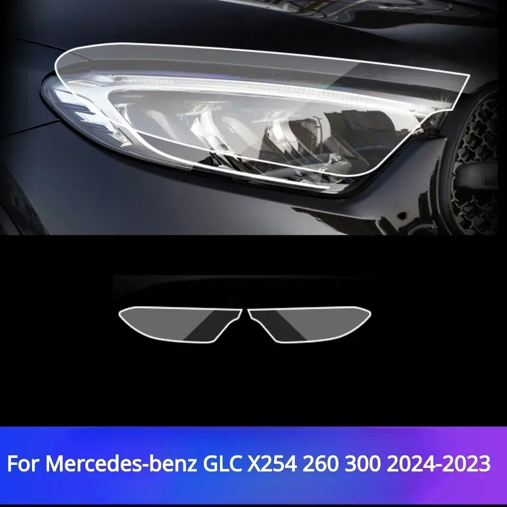 

For Mercedes-benz GLC X254 300 260 2024 2023 Accessories Exterior Headlight Anti-scratch TPU Protective film Anti-scratch film