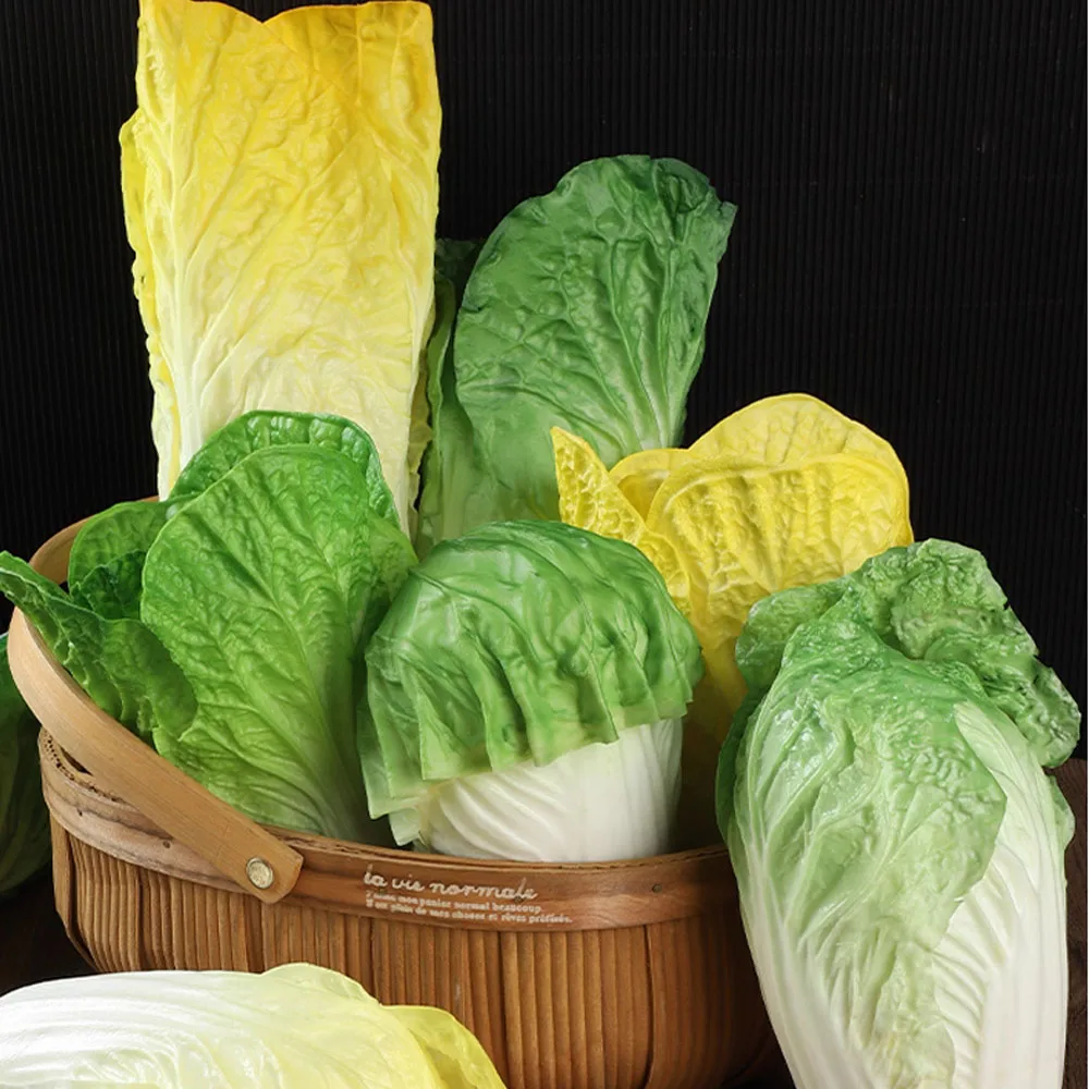 

decorative vegetables artificial fake cauliflower brocoli green vegetables pakchoi chinese leaves cabbage vegetables model