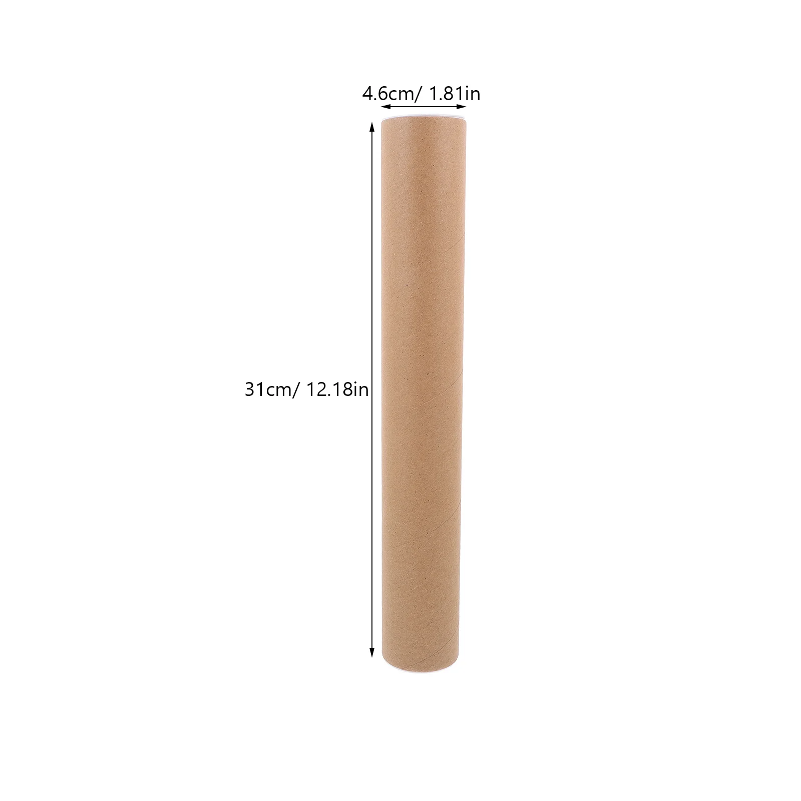 10Pcs Paper Mailing Tubes Poster Storage Tube Brown Cardboard Tube Drawing Storage Case Secure End Caps Packaging