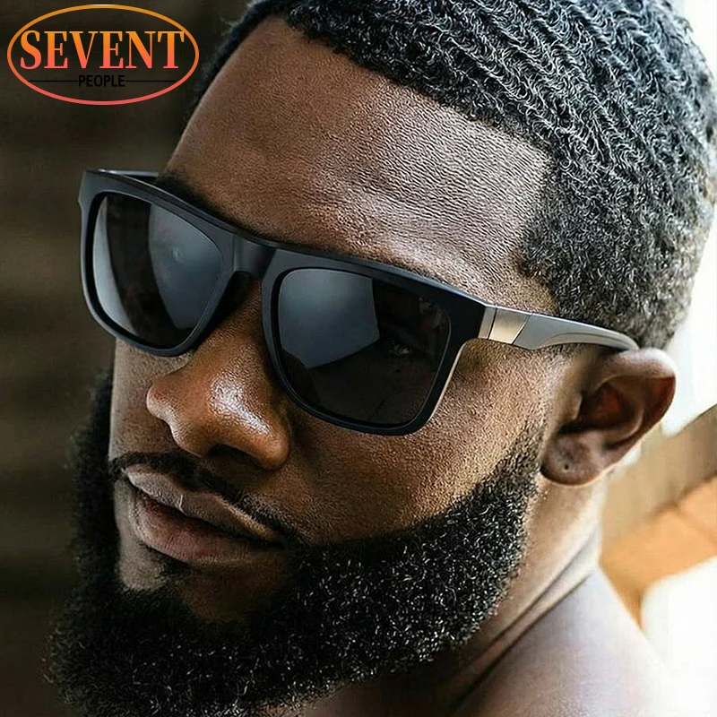 الاستقطاب المتضخم مربع فاسق النظارات الشمسية الرجال 2025 العلامة التجارية الفاخرة خمر Steampunk في الهواء الطلق نظارات شمسية للذكور القيادة ظلال