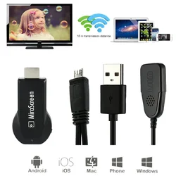 MiraScreen TV Stick Anycast Miracast DLNA Airplay, receptor de pantalla WiFi, Dongle para Windows, Android, iOS, S02, 1080P, Compatible con HDMI