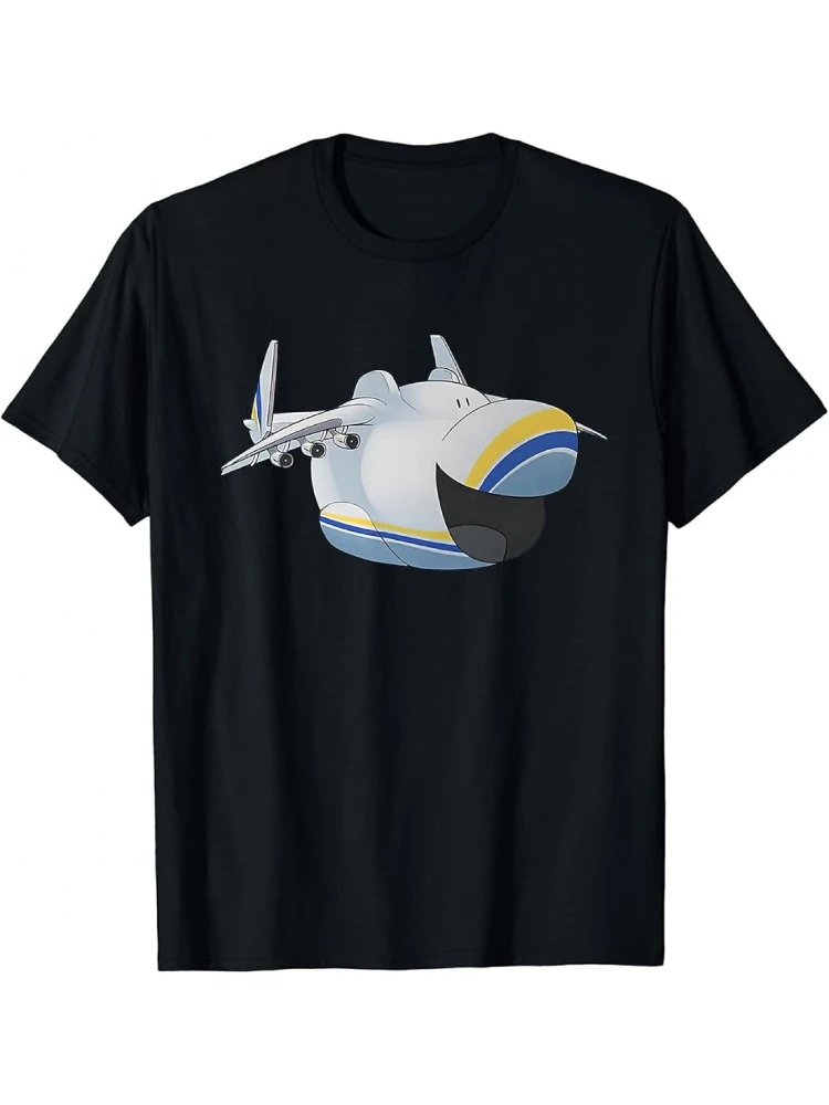 Antonov 225 Mouth-Designed Graphic-100% cotton O-neck summer short-sleeved casual men's printed T-shirt.