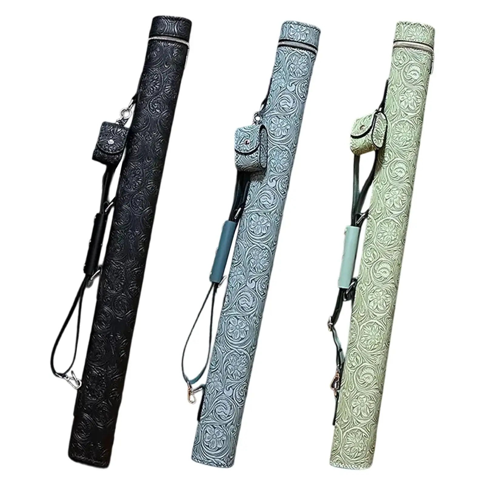 

Ствол для бильярдного кия из искусственной кожи, стильный, легкий, 1, комплект из 2 предметов, чехол для стержня с тиснением, профессиональная сумка для хранения